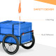 65L Steel Frame Bike Trailer Storage Box - Blue