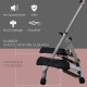 Stepper w/ Handle Hand Grip Workout Fitness Machine For Fitness Aerobic Exercise Home Gym Grey