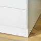 Chest of Drawers, 4 Drawers Storage Cabinet with Metal Rails, Anti-Tip for Playroom, Nursery Room, Hallway, etc