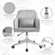 Vinsetto Velvet Office Chair, Desk Chair, Makeup Vanity Chair with Massage Lumbar Pillow and Rolling Wheels for Bedroom and Home