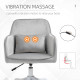 Vinsetto Velvet Office Chair, Desk Chair, Makeup Vanity Chair with Massage Lumbar Pillow and Rolling Wheels for Bedroom and Home