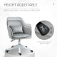 Vinsetto Velvet Office Chair, Desk Chair, Makeup Vanity Chair with Massage Lumbar Pillow and Rolling Wheels for Bedroom and Home