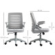 Vinsetto 44-53.5cm Adjustable Height Work Chair, with Mesh Back - Grey