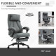 Vinsetto Office Chair, Fabric Desk Chair with Adjustable Massage Pillow, USB Power and Retractable Footrest, High Back, 360° Swi