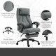 Vinsetto Office Chair, Fabric Desk Chair with Adjustable Massage Pillow, USB Power and Retractable Footrest, High Back, 360° Swi