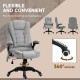 Vinsetto Office Chair, Ergonomic Desk Chair with 6-Point Massage and Back Heated, Linen-Feel Fabric Computer Gaming Chair with A