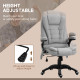 Vinsetto Office Chair, Ergonomic Desk Chair with 6-Point Massage and Back Heated, Linen-Feel Fabric Computer Gaming Chair with A