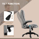 Vinsetto Office Chair, Ergonomic Desk Chair with 6-Point Massage and Back Heated, Linen-Feel Fabric Computer Gaming Chair with A