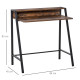 Writing Desk Computer Table Home Office PC Laptop Workstation Storage Shelf 84L x 45W cm Rustic Brown