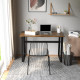 Computer Desk, Small Home Office Desk, Industrial Study Workstation with Metal Frame, 115 x 58 x 74.5cm, Rustic Brown and Black