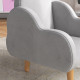 ZONEKIZ Kids Armchair Toddler Sofa Children Chair with Arm Rest, Wooden Frame, Velvet, PP Legs, Cloud Shape, for Ages 1.5-3 Year