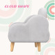 ZONEKIZ Kids Armchair Toddler Sofa Children Chair with Arm Rest, Wooden Frame, Velvet, PP Legs, Cloud Shape, for Ages 1.5-3 Year