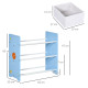 ZONEKIZ Kids Storage Rack, with Nine Removable Baskets, for Nursery, Bedroom, Playroom - Blue