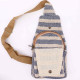 Body Cross Bag Natural Cotton - Tan &amp; Navy