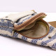 Body Cross Bag Natural Cotton - Tan &amp; Navy