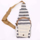 Body Cross Bag Natural Cotton -  Black &amp; White