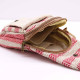 Body Cross Bag Natural Cotton - Tan &amp; Pink