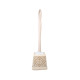 50cm Bathroom Toilet Brush with Lace Style Plastic Holder - Random Colour