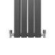 Designer Flat Panel Radiators Anthracite Grey 1600mm x 280mm