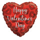 ECO Balloon- Happy Valentines Day Red Kisses (18 Inch)