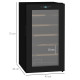 24 Bottles Freestanding Wine Fridge with Glass Door, 65 Litres Single Zone Wine Cooler Fridge with Digital Touch Screen Controls