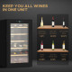 24 Bottles Freestanding Wine Fridge with Glass Door, 65 Litres Single Zone Wine Cooler Fridge with Digital Touch Screen Controls