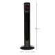 38&#039;&#039; Freestanding Tower Fan, 3 Speed 3 Mode, 12h Timer, 70 Degree Oscillation, LED Panel, 5M Remote Controller, Dark Grey