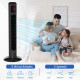 38&#039;&#039; Freestanding Tower Fan, 3 Speed 3 Mode, 12h Timer, 70 Degree Oscillation, LED Panel, 5M Remote Controller, Dark Grey