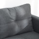 Two-Seater Sofa, with Steel Legs - Grey