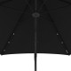 Outsunny 3(m) Garden Parasol Cantilever Umbrella with Solar LED, Cross Base and Waterproof Cover, Black