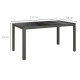 Outsunny 150cm x 88cm Aluminium Table, with Glass Tabletop - Grey