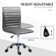 Adjustable Swivel Office Chair with Armless Mid-Back in Microfibre Cloth and Chrome Base - Grey