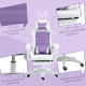 Vinsetto Racing Gaming Chair, Reclining PU Leather Computer Chair with Removable Rabbit Ears, Footrest, Headrest and Lumber Supp