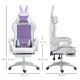 Vinsetto Racing Gaming Chair, Reclining PU Leather Computer Chair with Removable Rabbit Ears, Footrest, Headrest and Lumber Supp