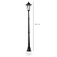 Outsunny 1.9M Garden Lamp Post Light, IP44 Outdoor LED Solar Powered Lantern Lamp with Aluminium Frame for Patio, Pathway and Wa