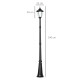 Outsunny 2.4 m Garden Lamp Post Light, LED Solar Powered Patio Path Lighting Lamp with Aluminium Frame, PIR Motion Sensor for La