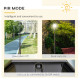 Outsunny 2.4 m Garden Lamp Post Light, LED Solar Powered Patio Path Lighting Lamp with Aluminium Frame, PIR Motion Sensor for La