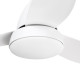 Reversible Ceiling Fan with Light, 3 Blades Indoor Modern Mount White LED Lighting Fan with Remote Controller, for Bedroom, Livi