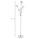 Crystal Floor Lamps for Living Room Bedroom with 5 Light, Modern Upright Standing Lamp, 34x25x156cm, Silver