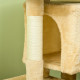 PawHut Sisal Cat Rest &amp; Play Activity Tree w/ 2 House Cream White