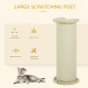 PawHut 85cm Tall Cat Scratching Post, with Sisal Rope, Soft Plush, Anti Tip - Beige