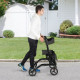 Folding Aluminium Rollator Walker Mobility Aid With 4 Wheels