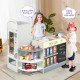 Kids Grocery Store Playset with Cash Register and Writable Chalkboard