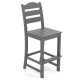 Outdoor HDPE Bar Stool with Backrest and Footrest