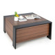 92cm Square Coffee Table with Sliding Top and Hidden Compartment