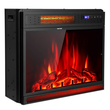 64cm Electric Fireplace Wall Mounted with Remote and Thermostat