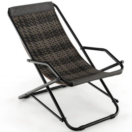 Outdoor Sling Chair with Armrests