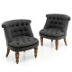 Upholstered Accent Chair Set of 2 for Living Room Bedroom and Office