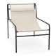 Patio Sling Lounge Chair wth Removable Headrest Pillow for Backyard