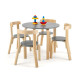 5 Pieces Kids Bentwood Curved Back Table and Chair Set